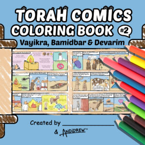 Torah Comic Coloring Book #2: Vayikra, Bamidbar and Devarim