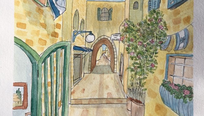 Size: 9 x 11 in
Materials: Watercolor, fine point pen